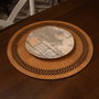 Hermia Seljuk - Walnut Juego de Salvamanteles de Madera de 4 Piezas